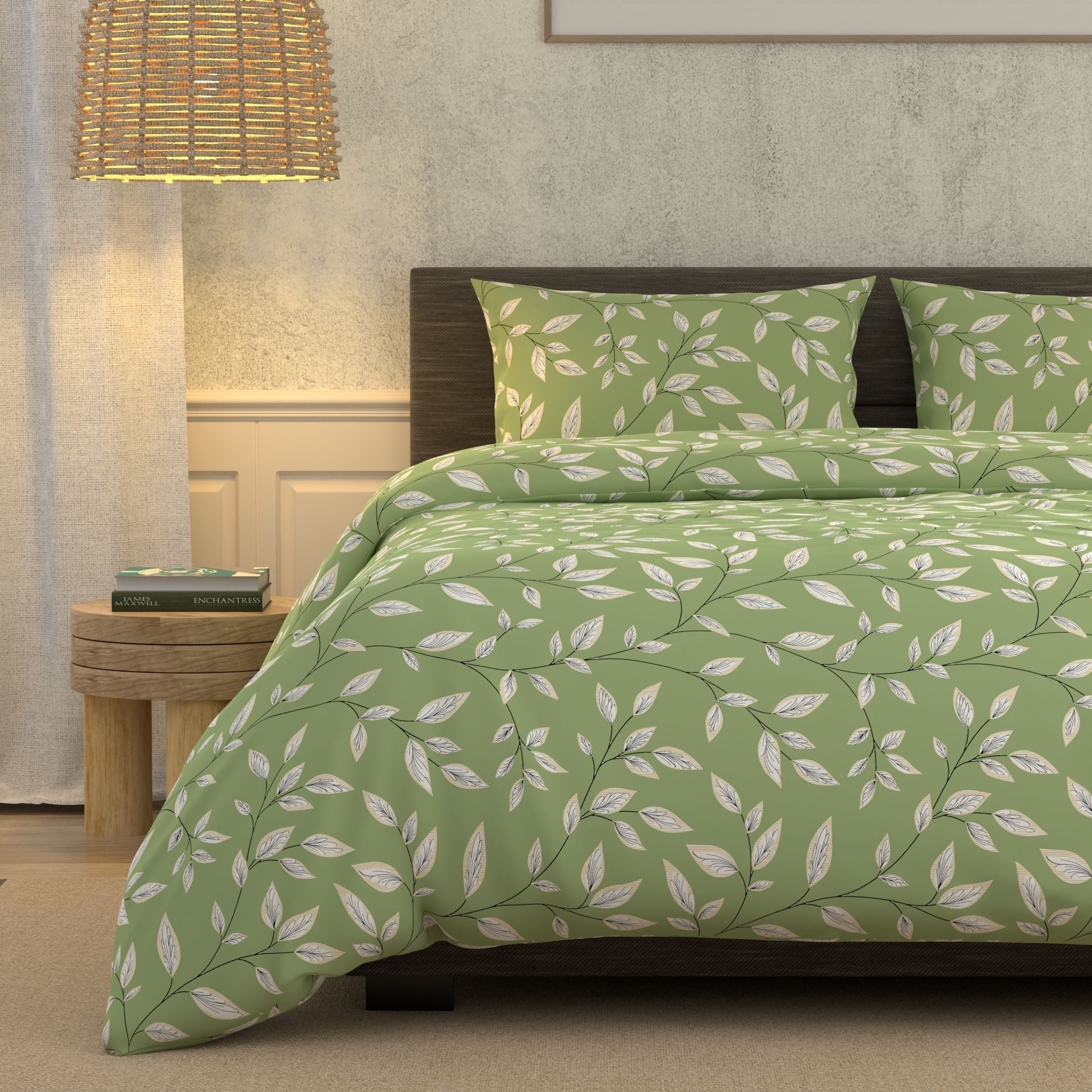 Cotton Super King Flat 180 TC Floral Bedsheet (Pack of 1, Peach)