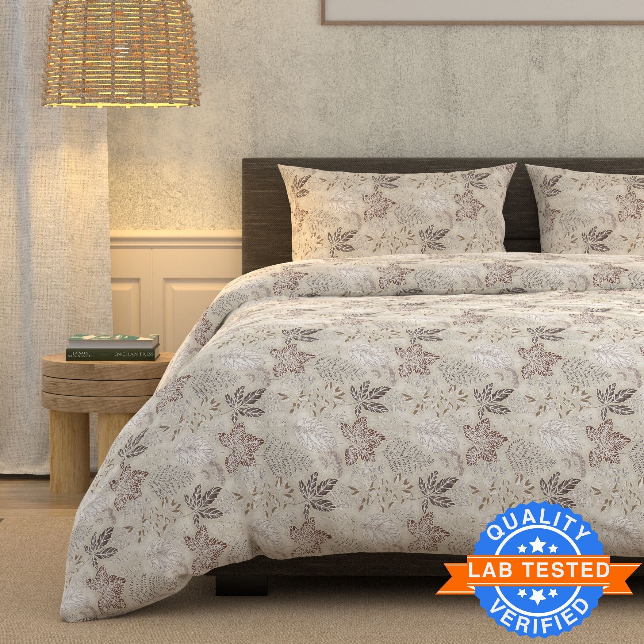 Cotton Super King Flat 180 TC Floral Bedsheet (Pack of 1, Multicolor)