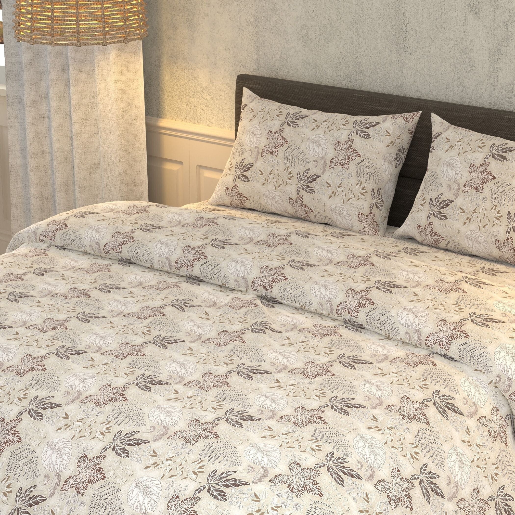 Cotton Super King Flat 180 TC Floral Bedsheet (Pack of 1, Multicolor)