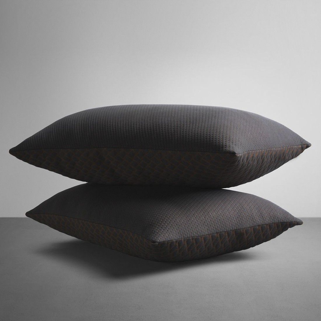 Microfibre Sleeping Pillow Pack of 2 Geometric LUXURY (Brown)