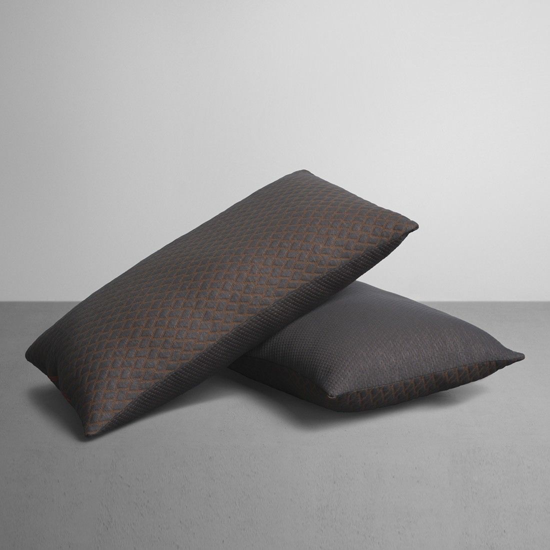Microfibre Sleeping Pillow Pack of 2 Geometric LUXURY (Brown)