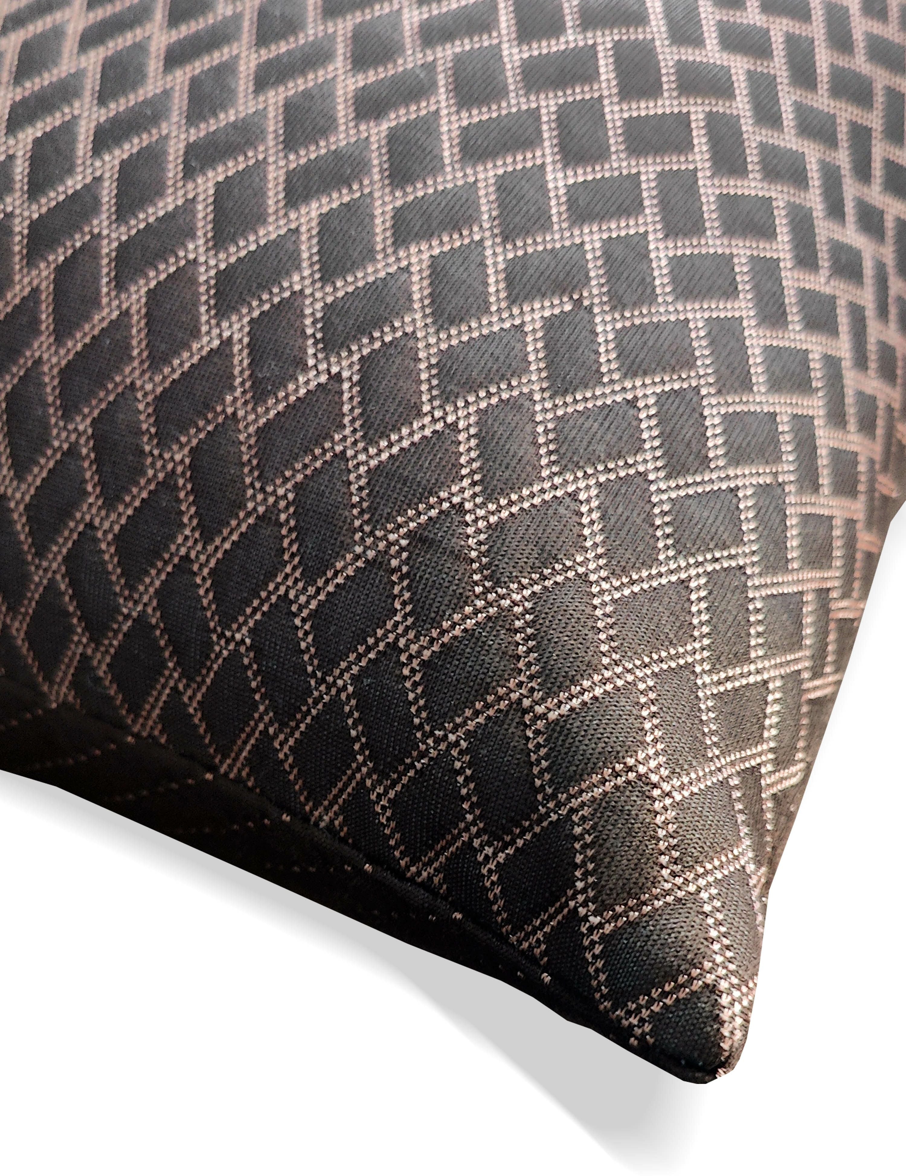 Microfibre Sleeping Pillow Pack of 4 Geometric (Brown)