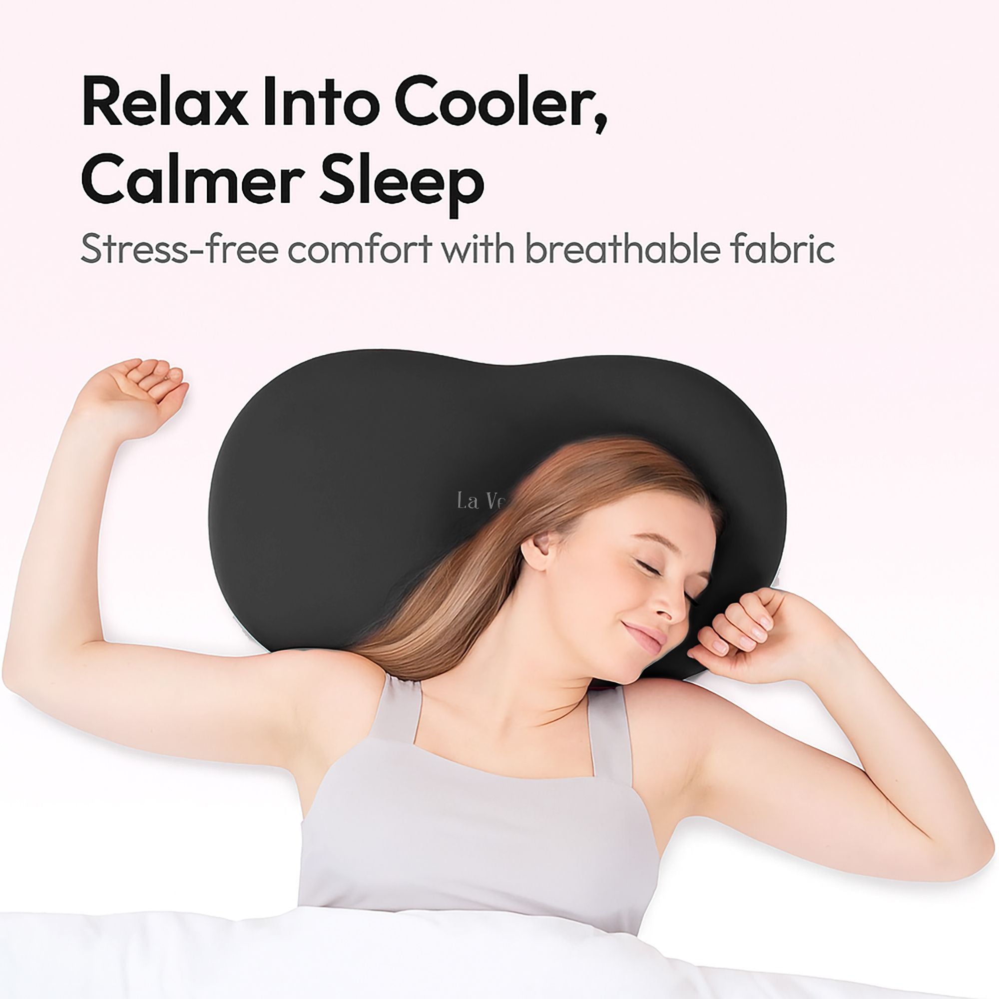 Memory Foam Sleeping Pillow Pack of 1 Solid Cuddle (Black)
