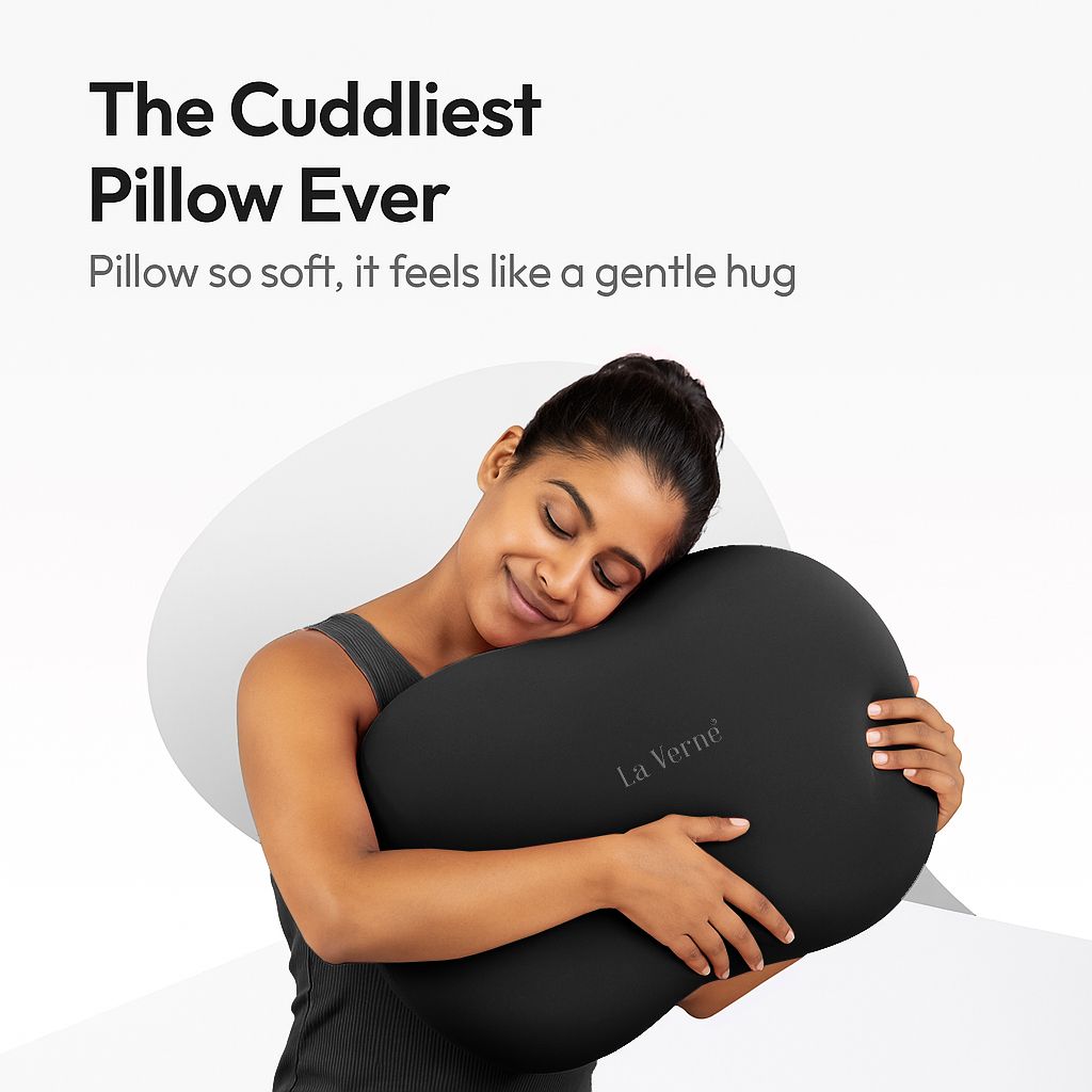 Memory Foam Sleeping Pillow Pack of 1 Solid Cuddle (Black)