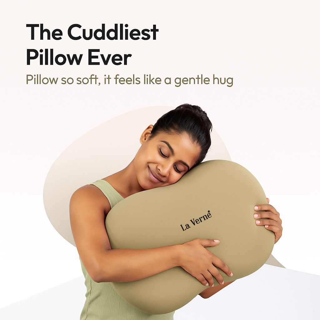 Memory Foam Sleeping Pillow Pack of 1 Solid Cuddle (Brown)
