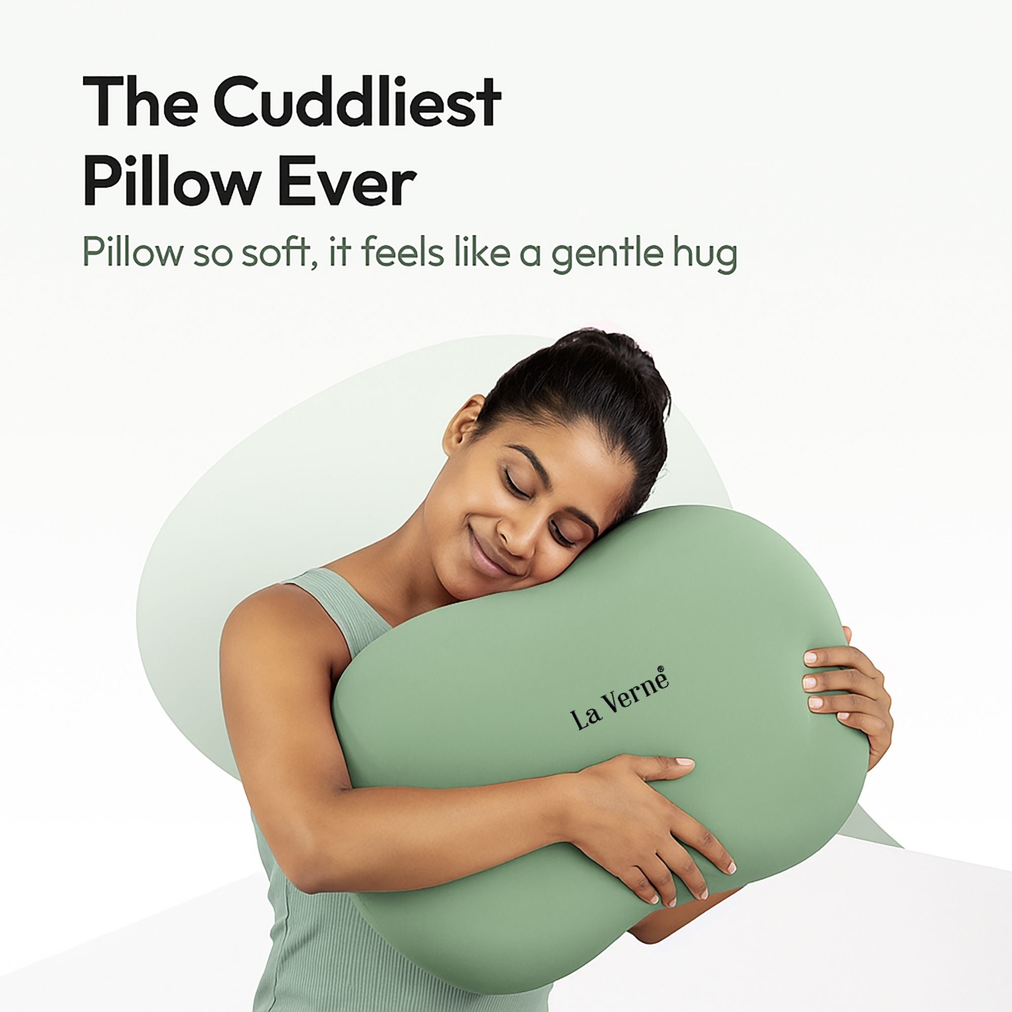 Memory Foam Sleeping Pillow Pack of 1 Solid Cuddle (Green)