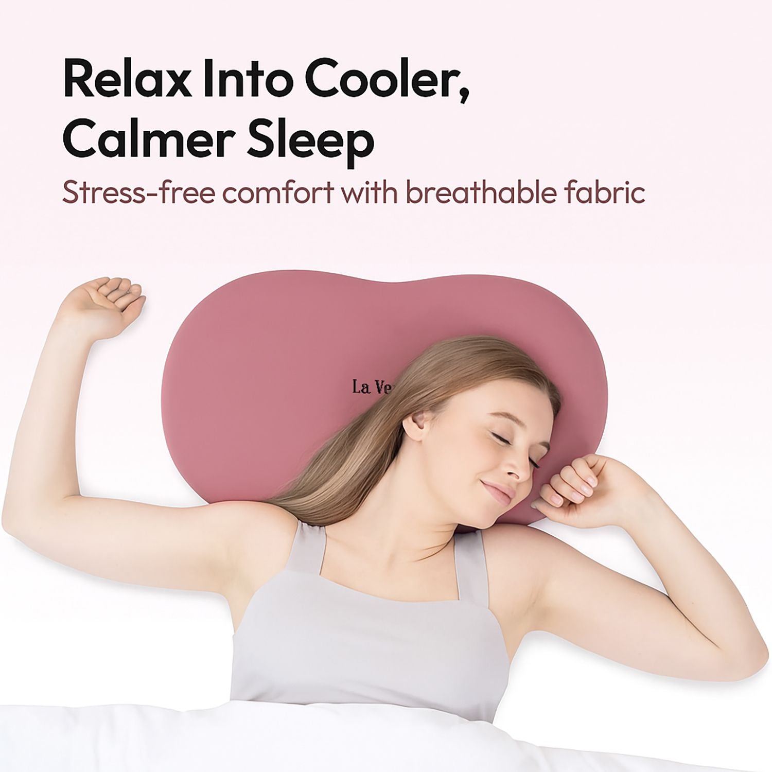 Memory Foam Sleeping Pillow Pack of 1 Solid Cuddle (Pink)