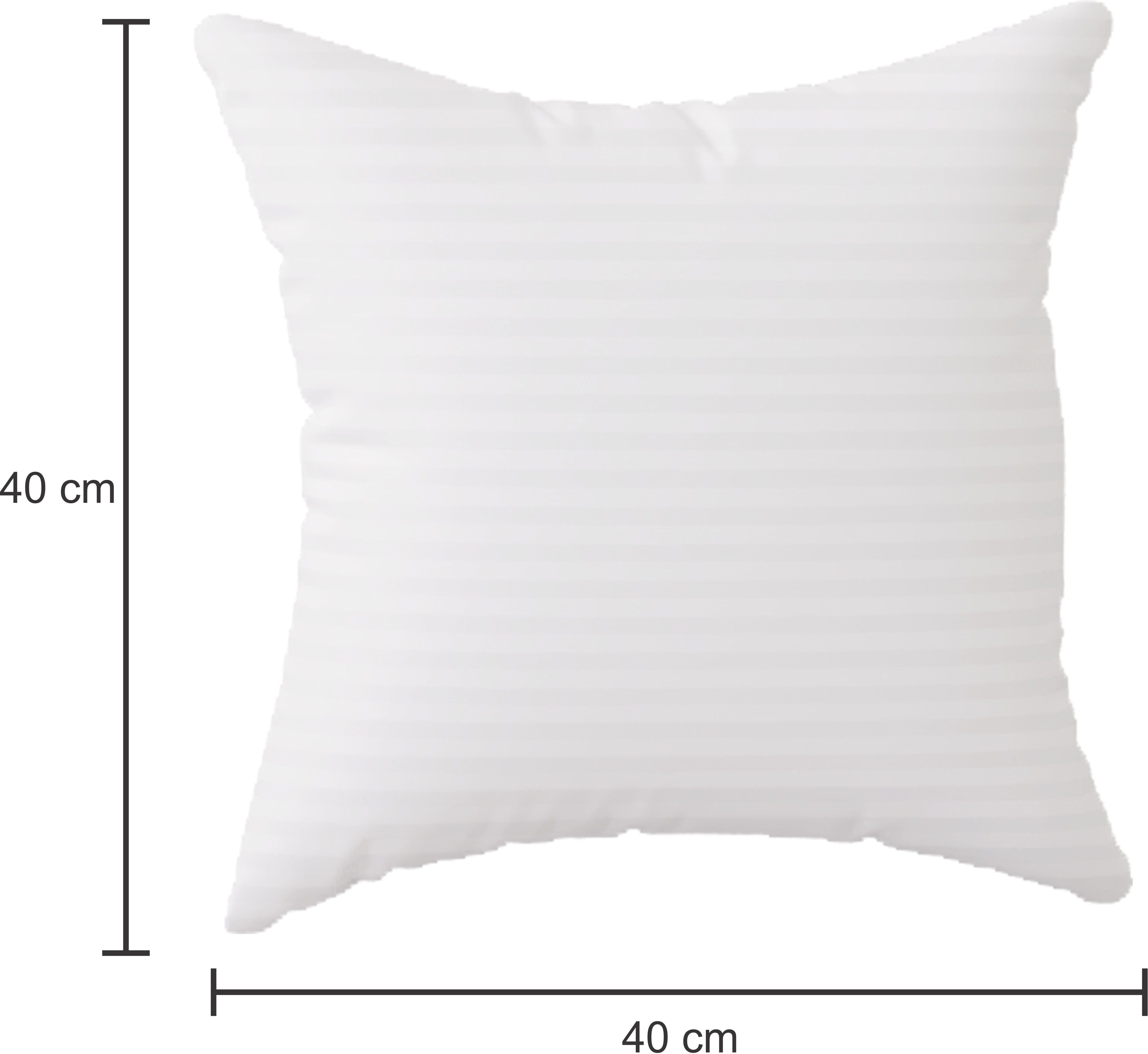 Microfibre Cushion Pack of 5 Stripes Luxury (White)