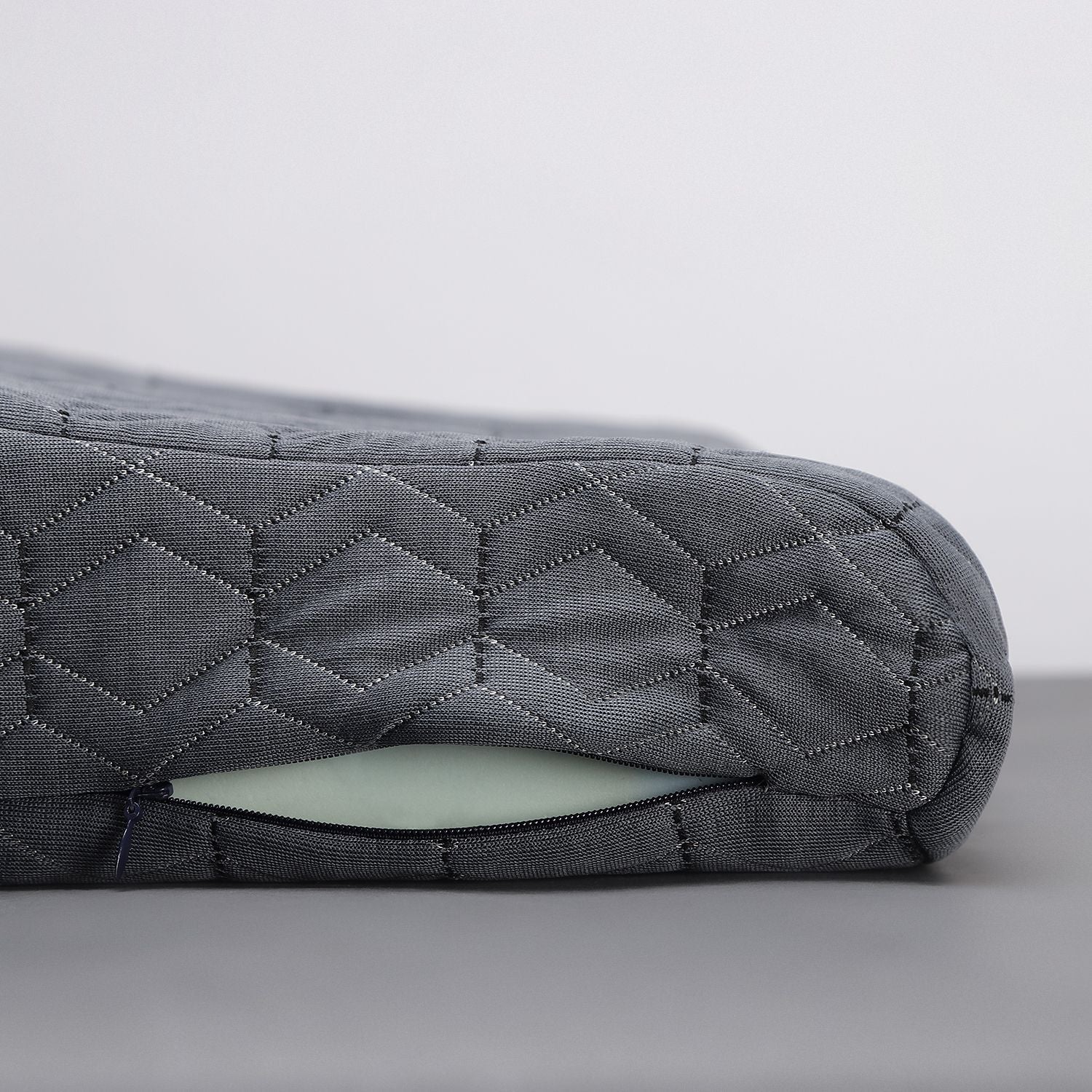 Memory Foam Sleeping Pillow Pack of 2 Geometric Luxury Contour (Grey)