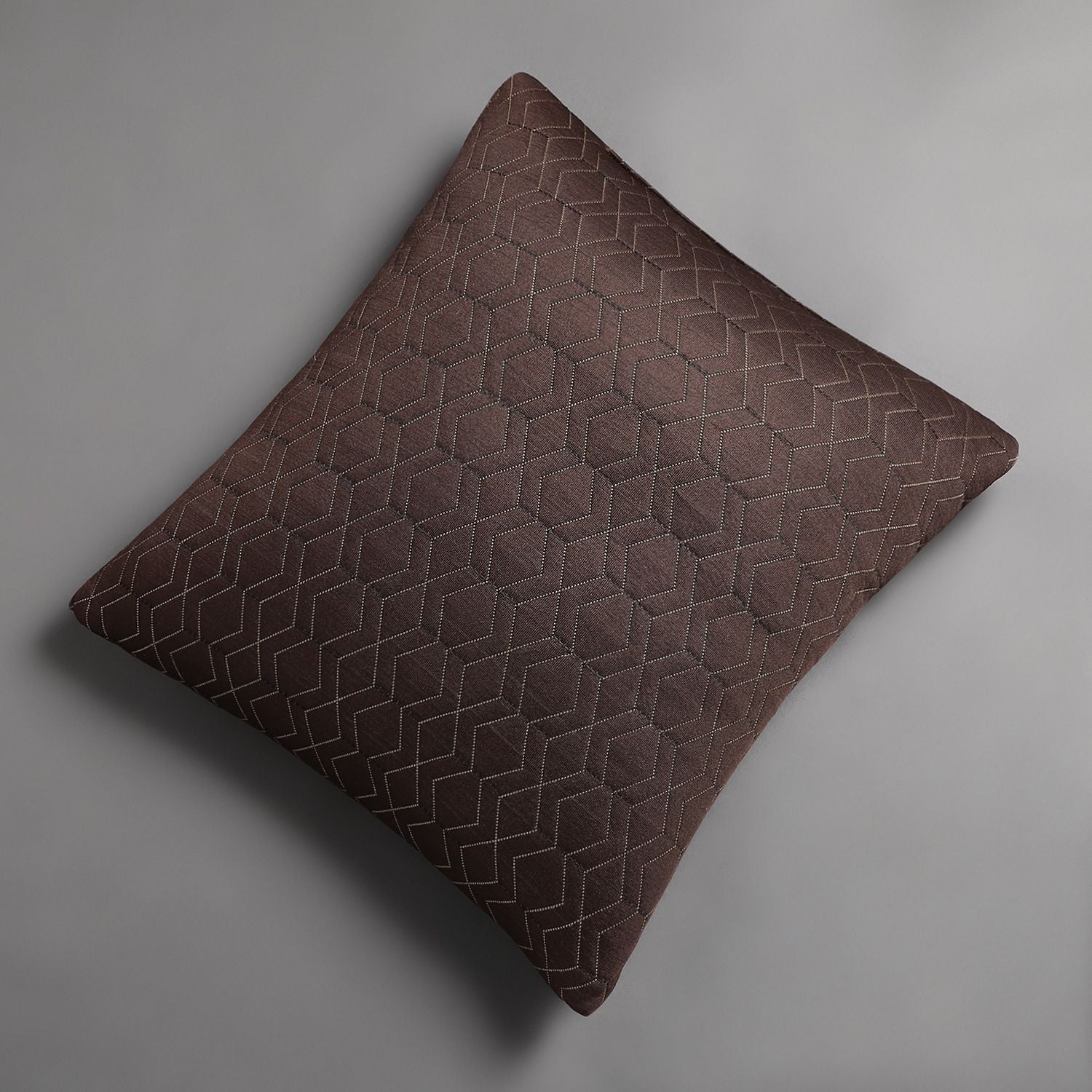 Microfibre Cushion Pack of 5 Geometric LUXURY (Brown)