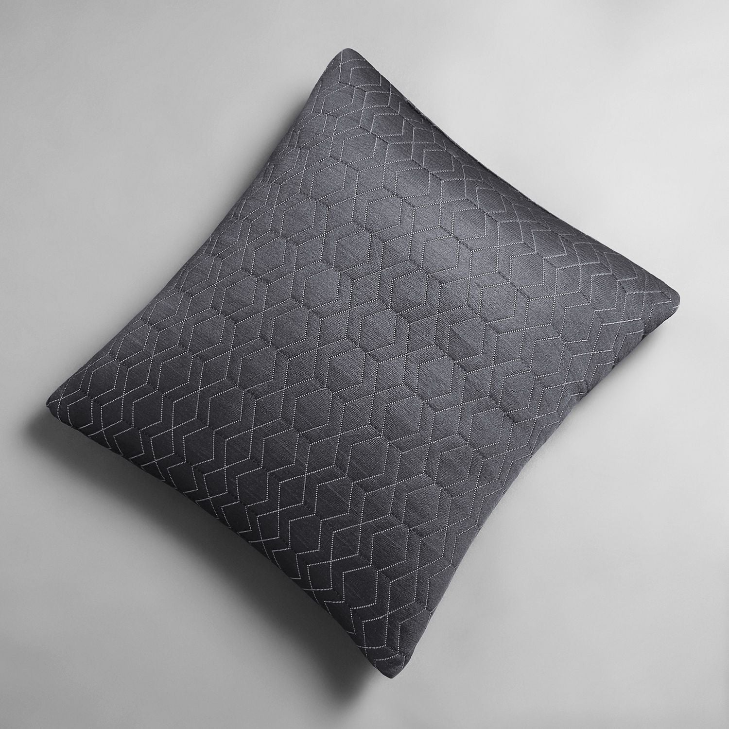 Microfibre Cushion Pack of 5 Geometric LUXURY (Grey)