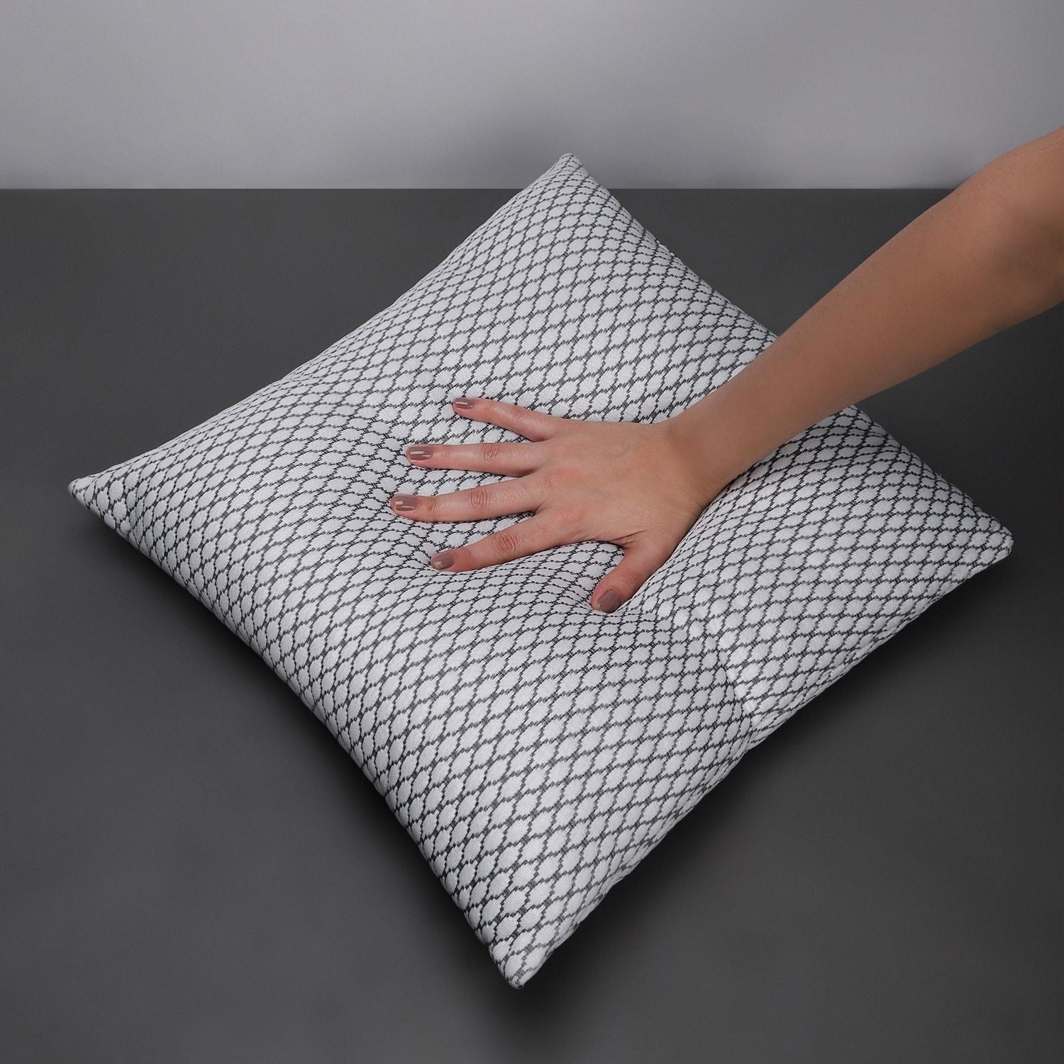 Microfibre Cushion Pack of 5 Geometric LUXURY (Silver)