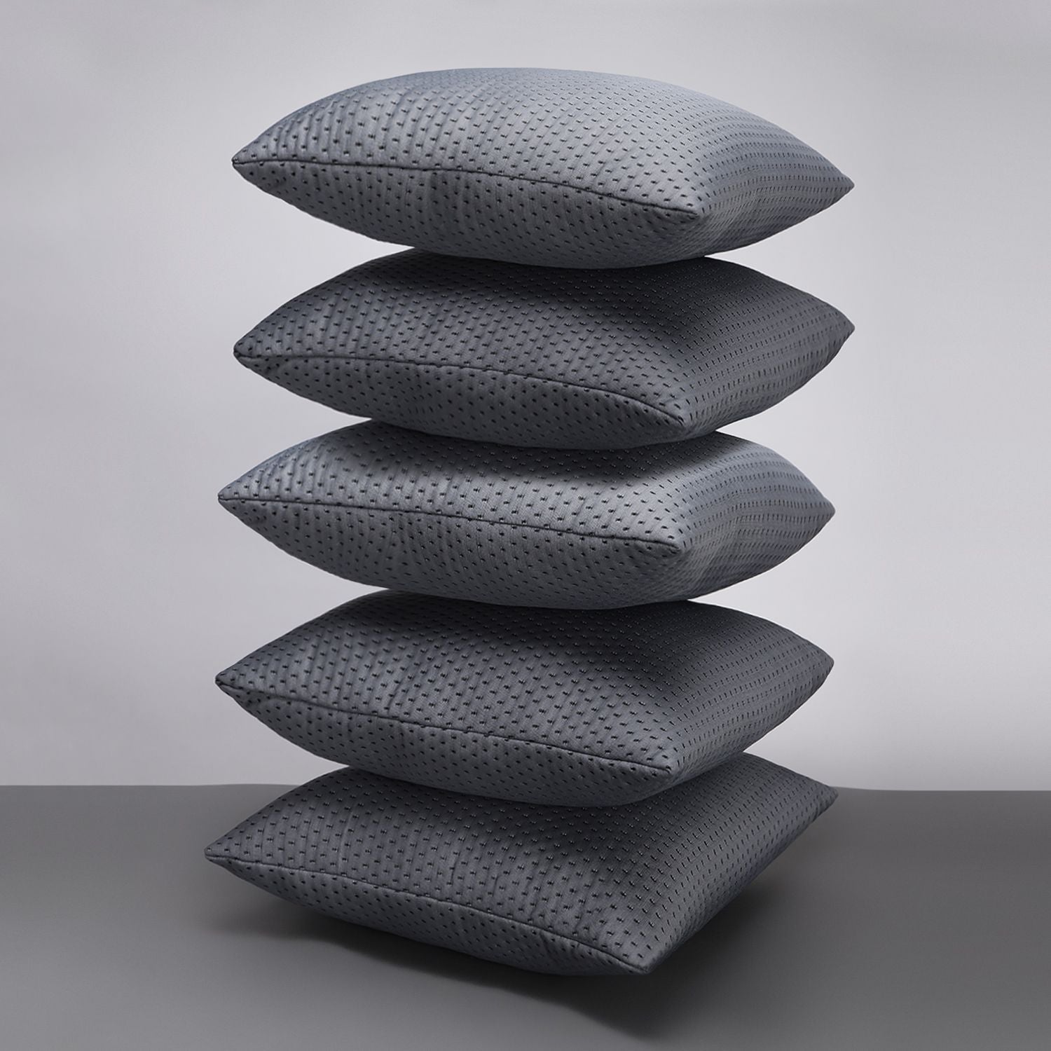 Microfibre Cushion Pack of 5 Geometric LUXURY (Grey. S)
