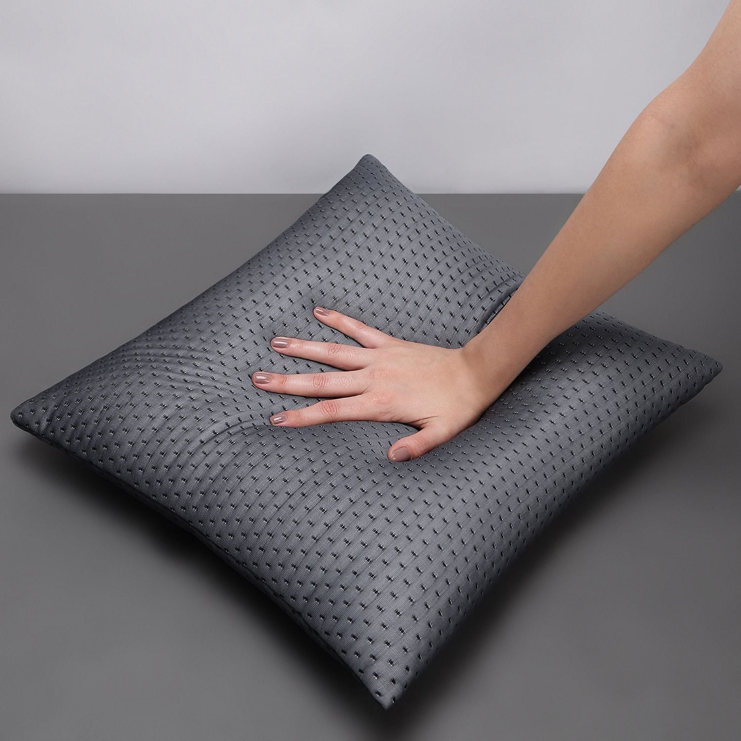 Microfibre Cushion Pack of 5 Geometric LUXURY (Grey. S)
