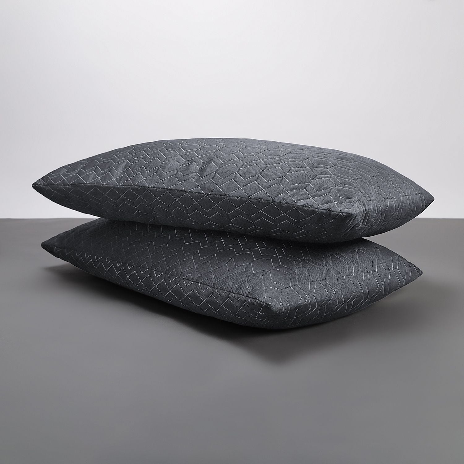 Microfibre Sleeping Pillow Pack of 2 Solid QUILTED (Multicolor)