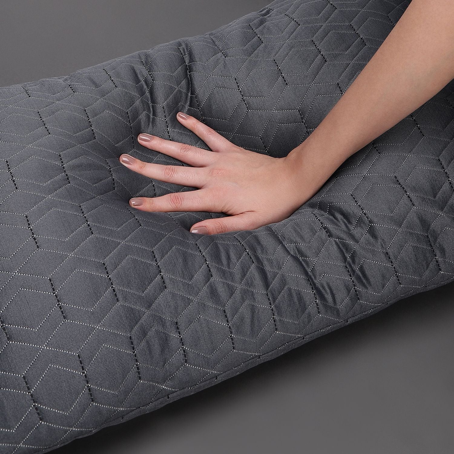Microfibre Sleeping Pillow Pack of 2 Solid QUILTED (Multicolor)
