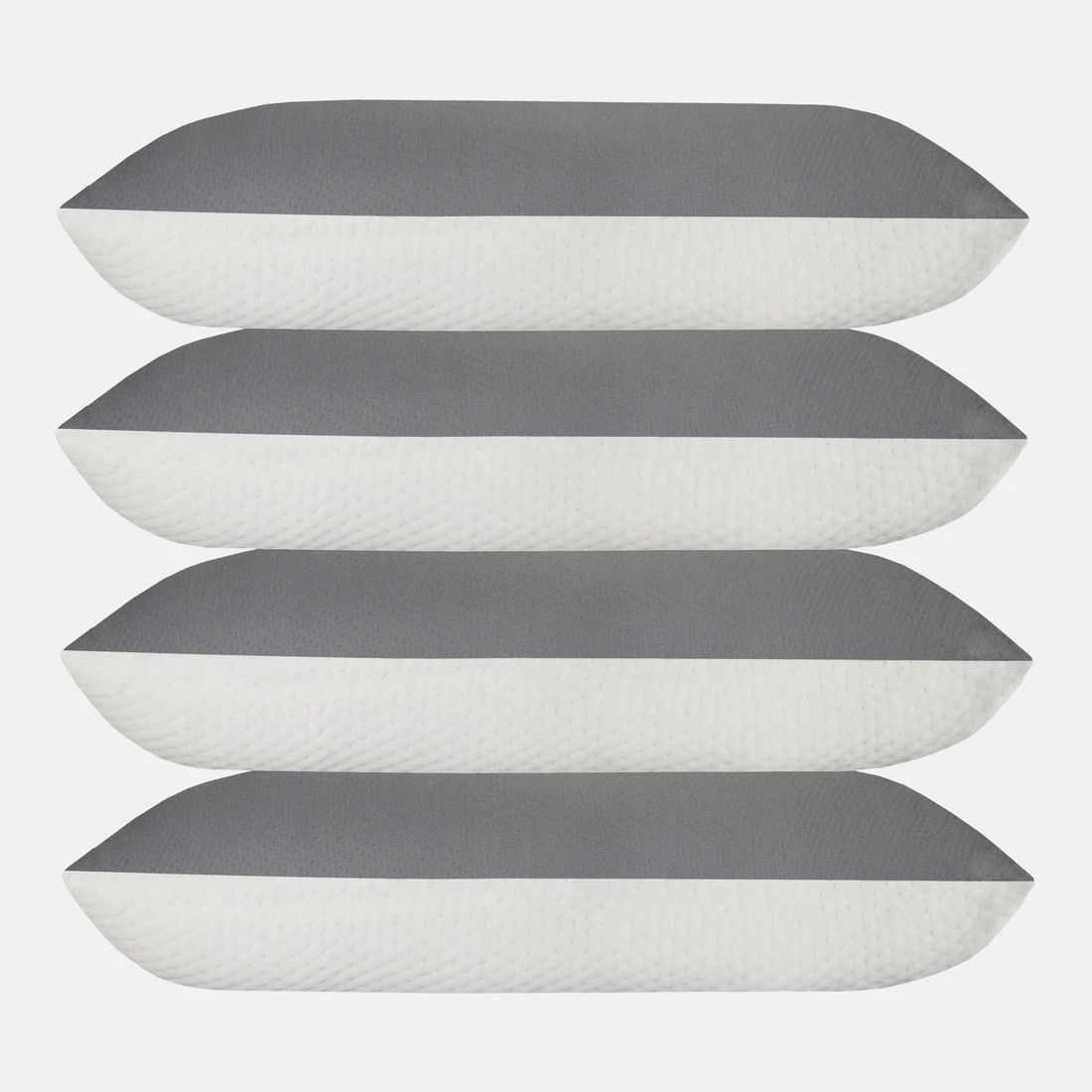 Microfibre Sleeping Pillow Pack of 4 Geometric LUXURY (Grey, White)