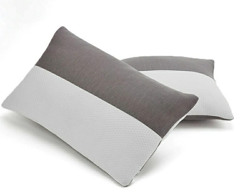 Microfibre Sleeping Pillow Pack of 2 Geometric LUXURY (Grey)