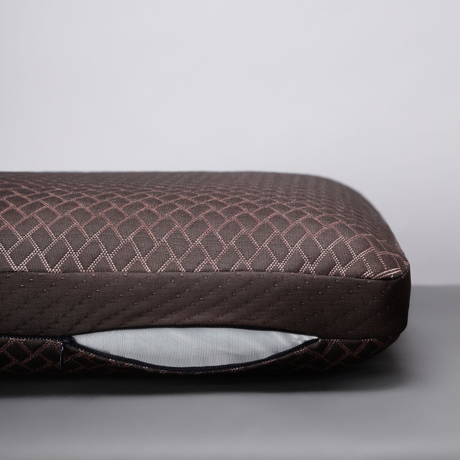 Memory Foam Sleeping Pillow Pack of 1 Geometric Luxury (Brown.S)
