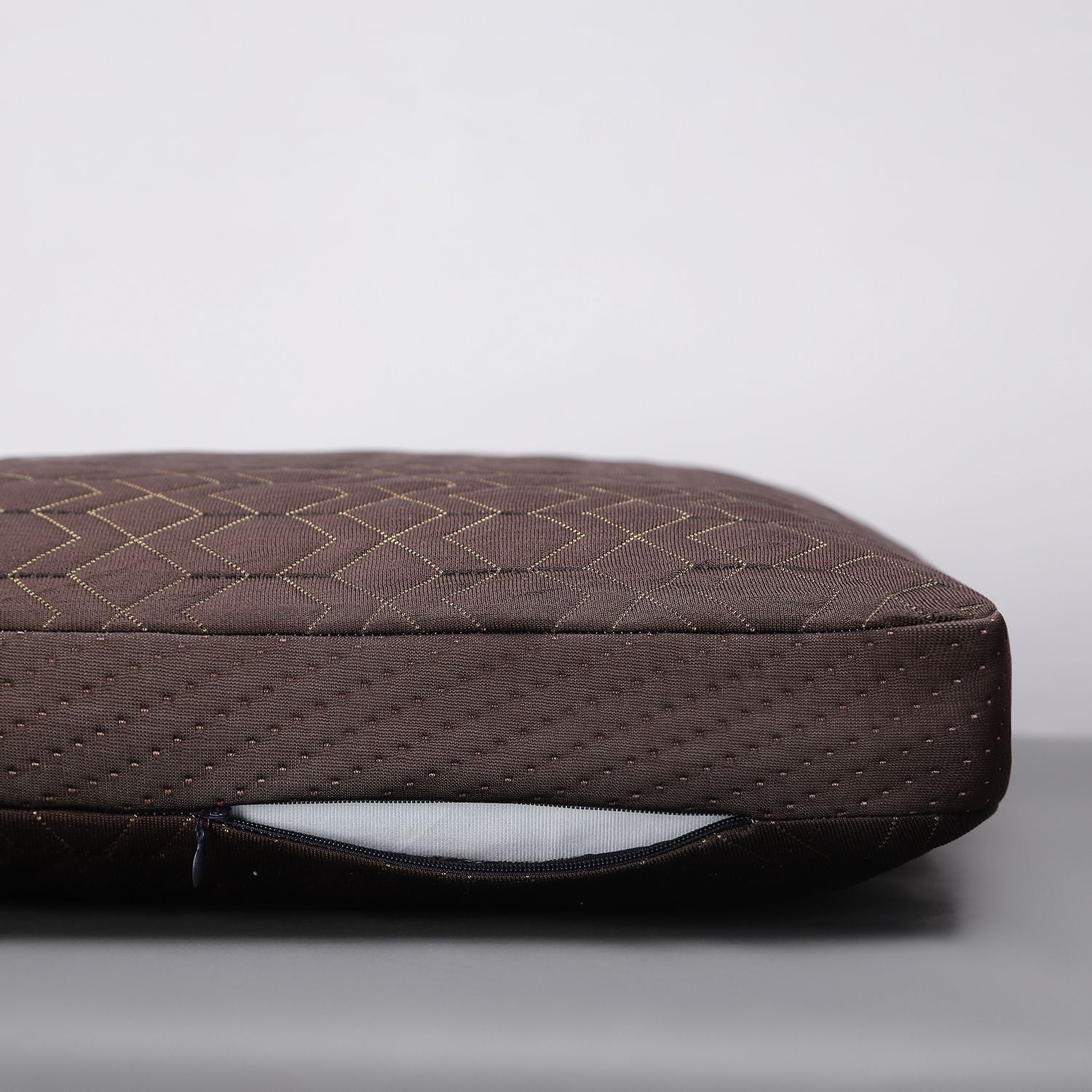 Memory Foam Sleeping Pillow Pack of 2 Geometric Luxury (D.Brown)