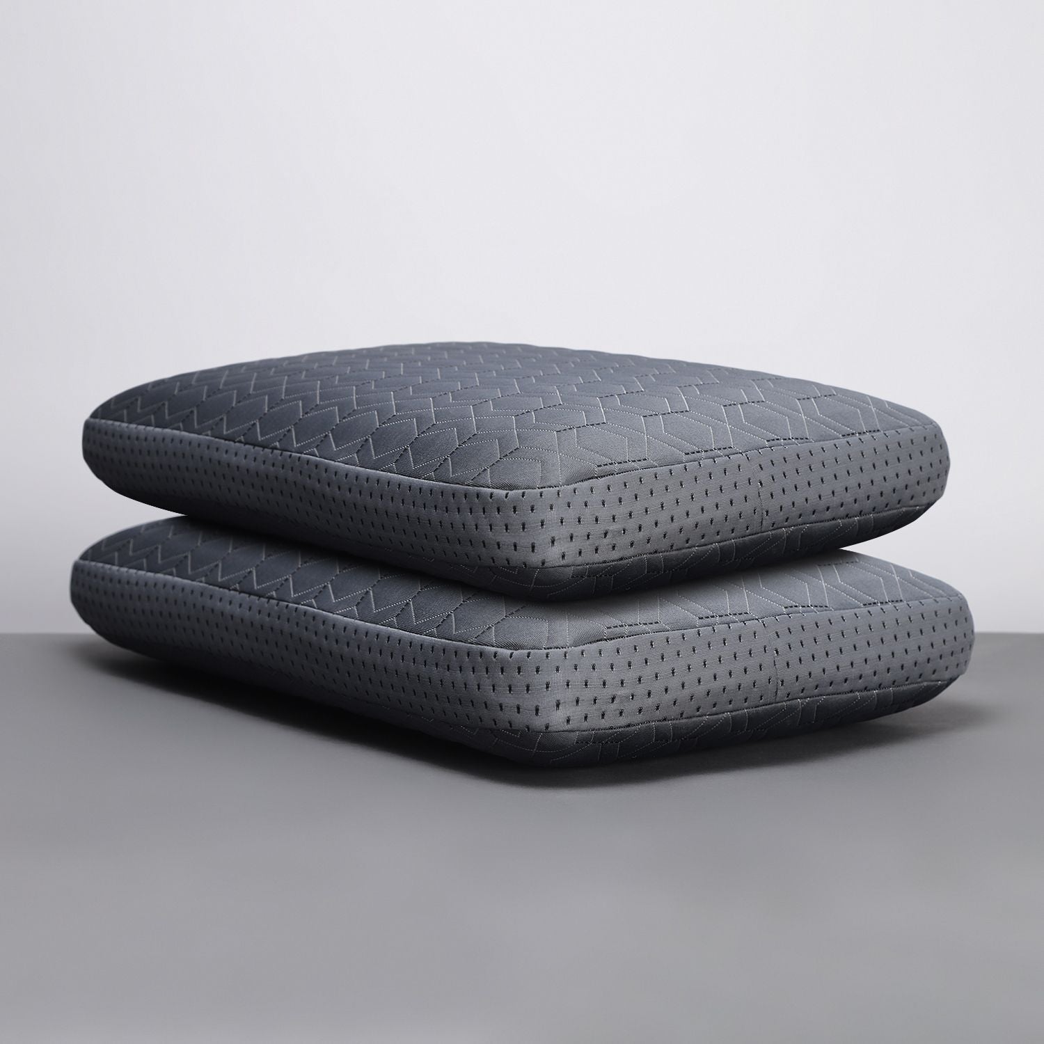 Memory Foam Sleeping Pillow Pack of 2 Geometric Luxury (Grey)