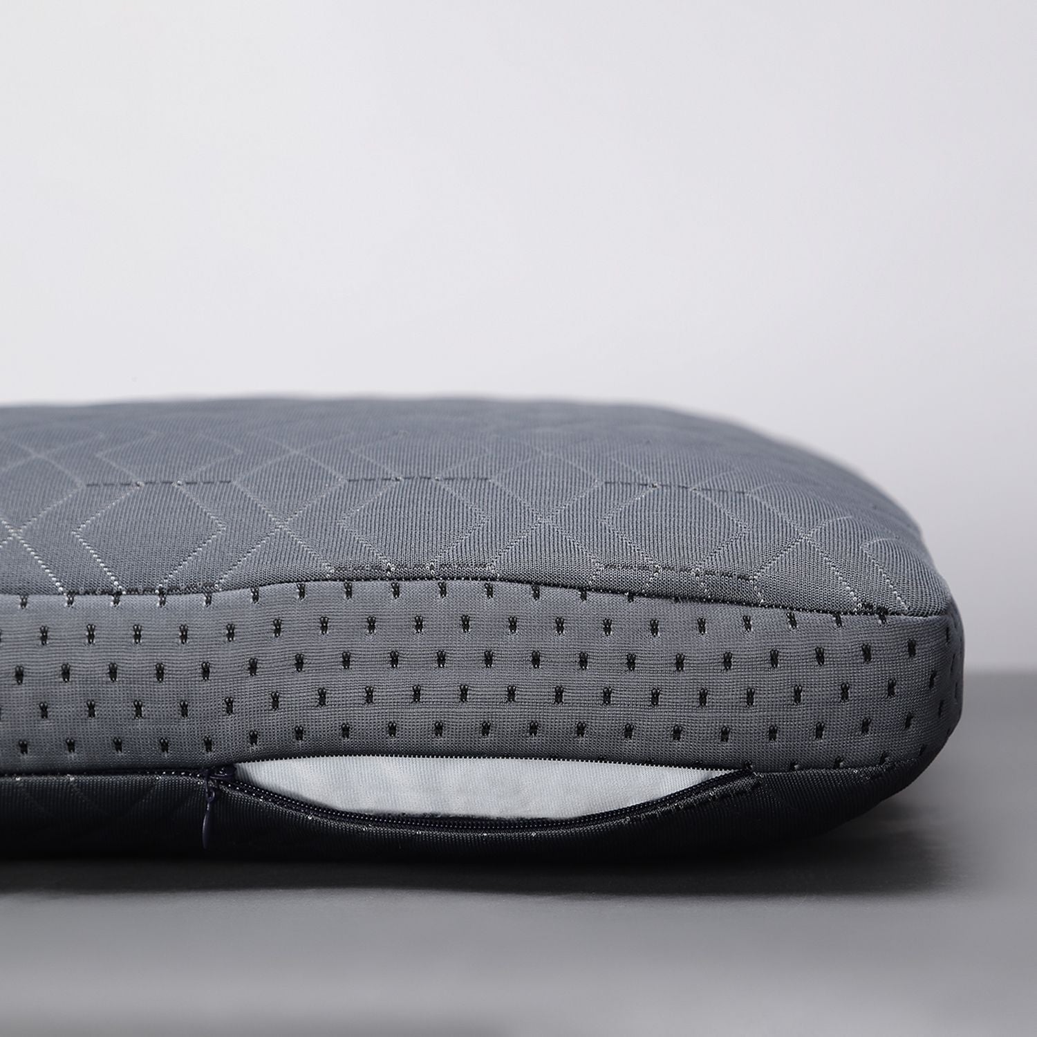 Memory Foam Sleeping Pillow Pack of 2 Geometric Luxury (Grey)