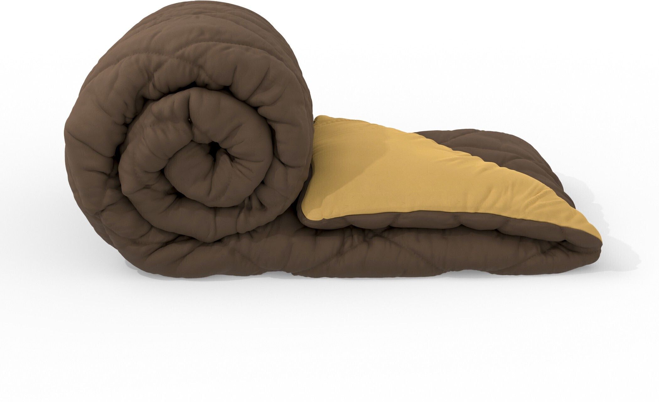 Solid Double Comforter for  Heavy Winter (Microfiber, Brown)