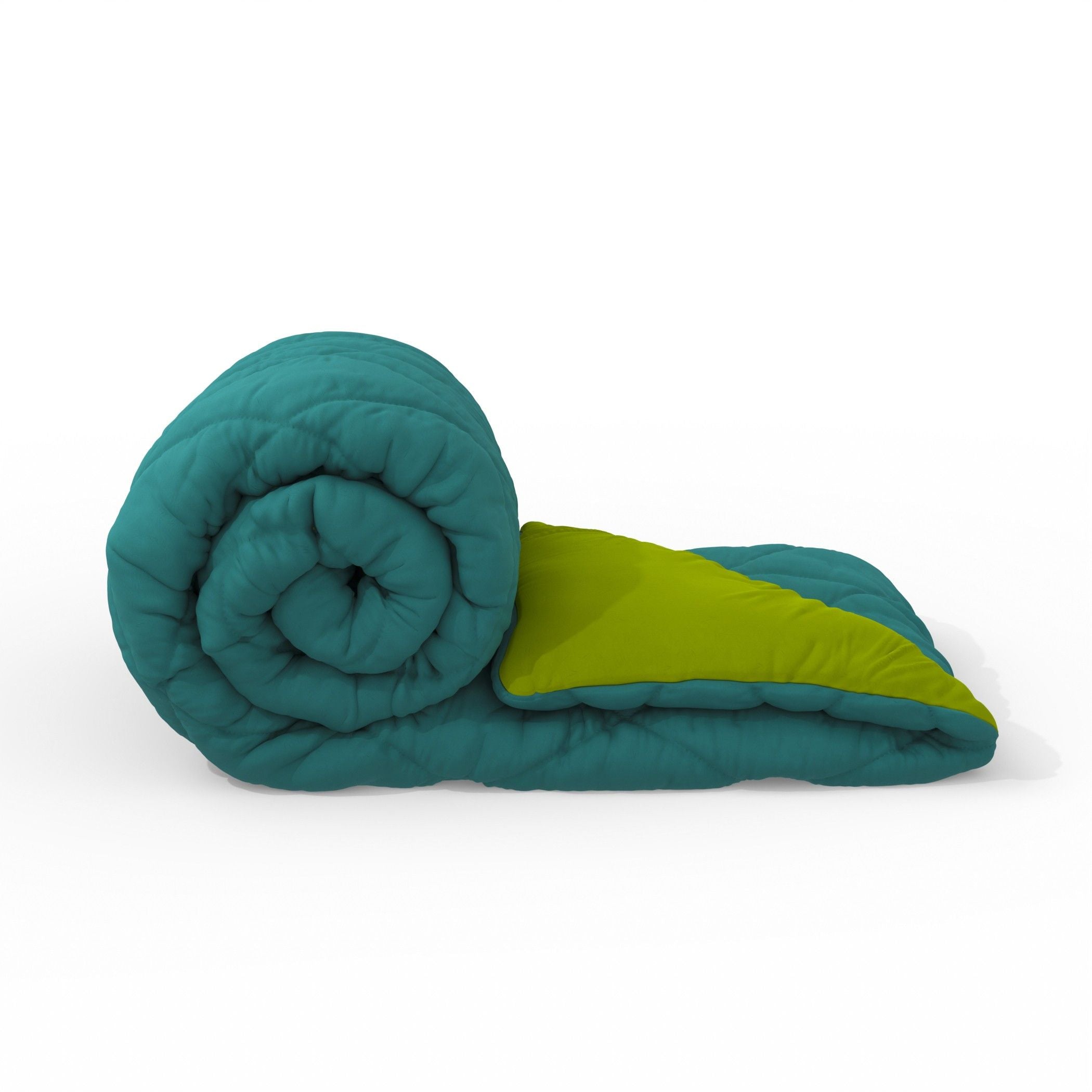 Solid Double Comforter for Mild Winter (Microfiber, Green)