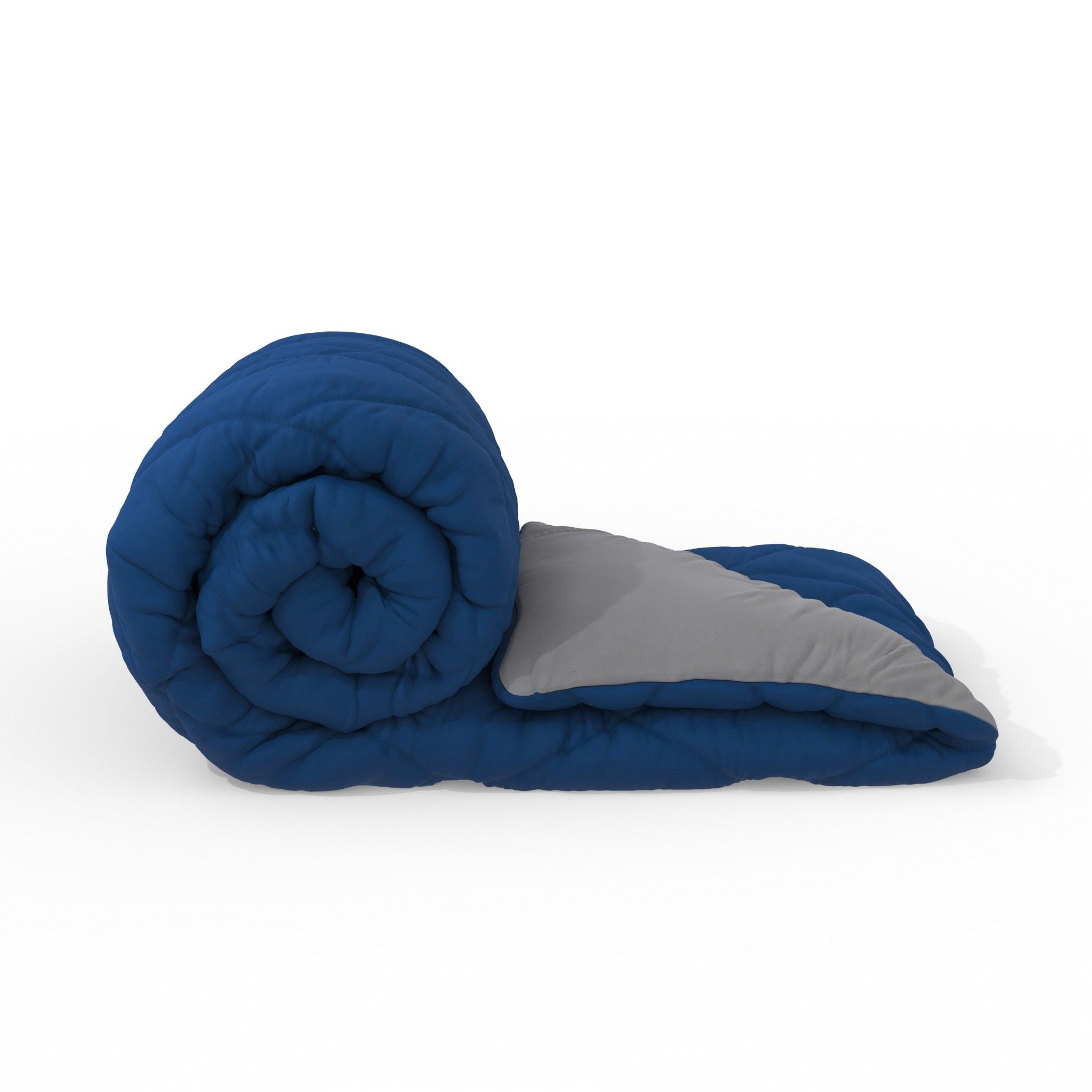 Solid Double Comforter for  Heavy Winter (Microfiber, Grey)