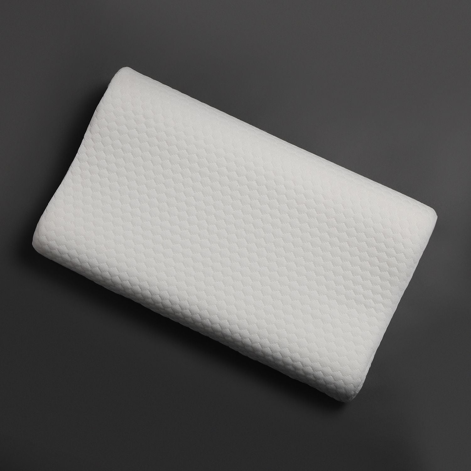 Memory Foam Sleeping Pillow Pack of 1 Solid Cervical Contour Stomache / Side Sleepers / Anti-Snoring (White)