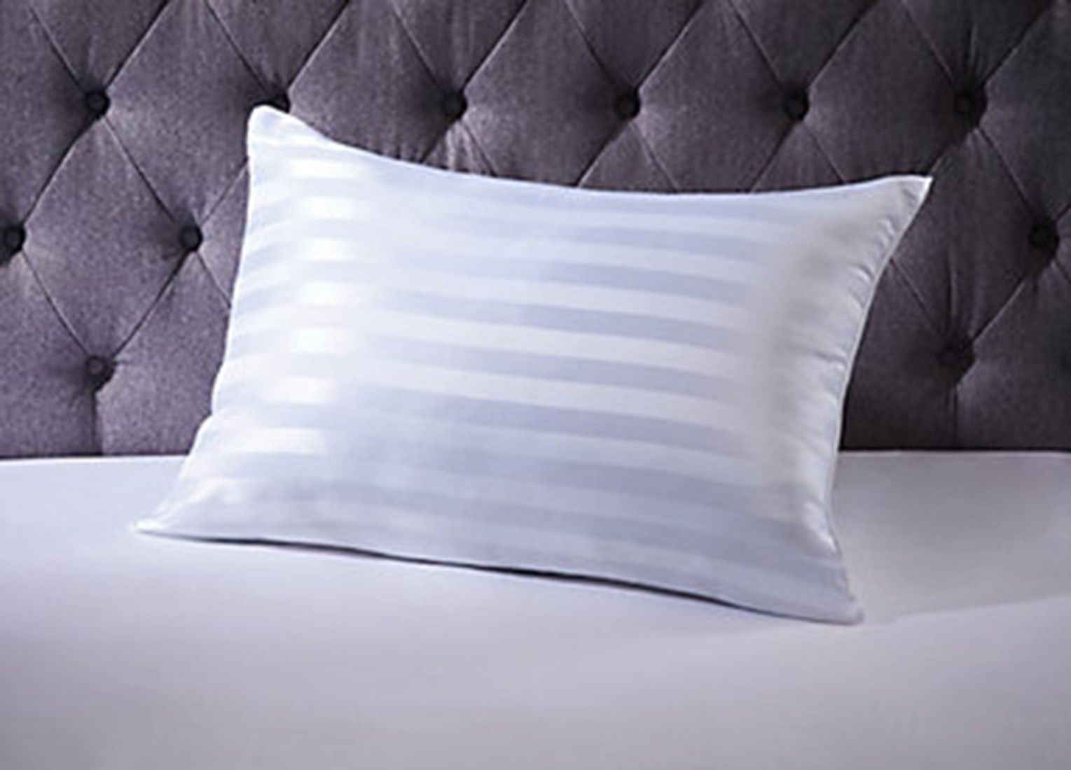 Microfibre Sleeping Pillow Pack of 1 Stripes (White)