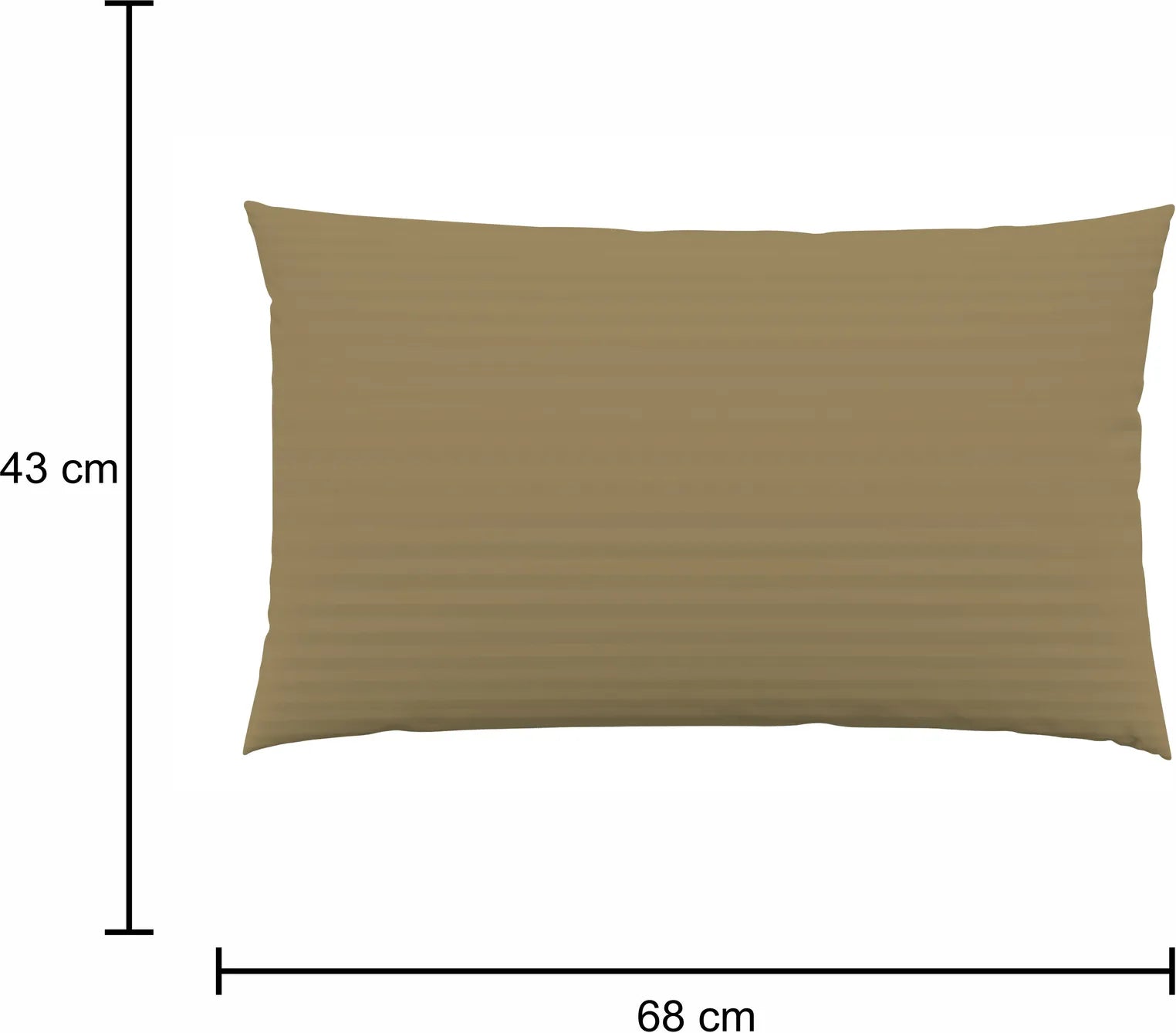 Microfibre Sleeping Pillow Pack of 2 Stripes (Brown)