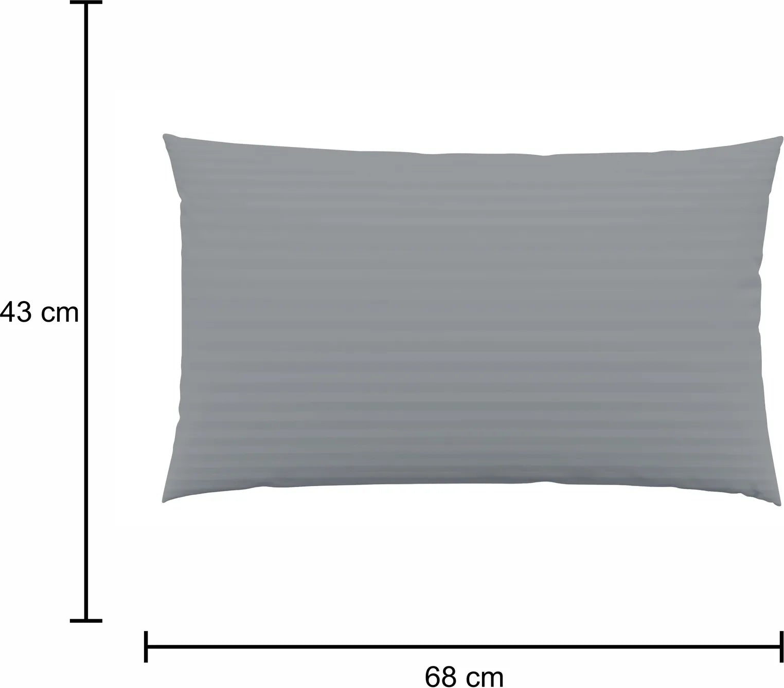 Microfibre Sleeping Pillow Pack of 2 Stripes (L Grey)