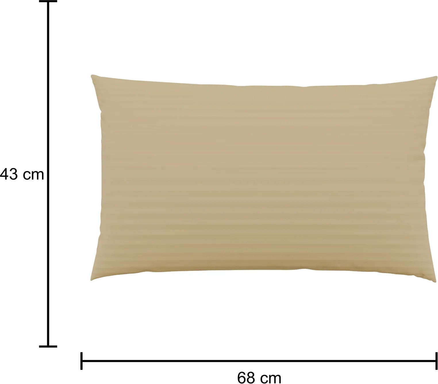 Microfibre Sleeping Pillow Pack of 2 Stripes (Beige)