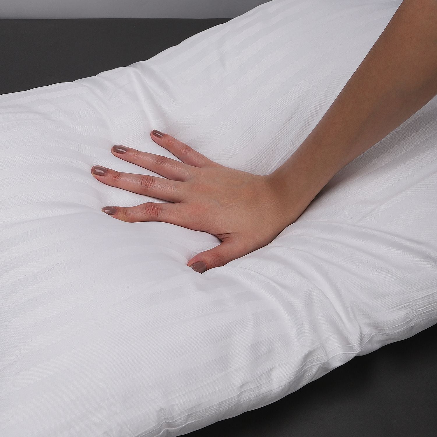 Microfibre Sleeping Pillow Pack of 2 Solid (White)