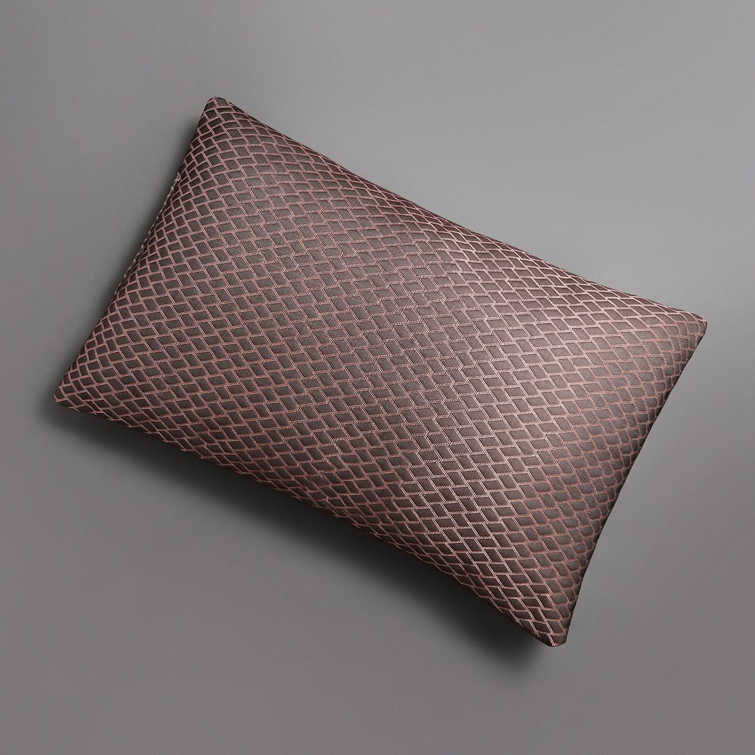 Microfibre Sleeping Pillow Pack of 1 Geometric LUXURY (Brown)