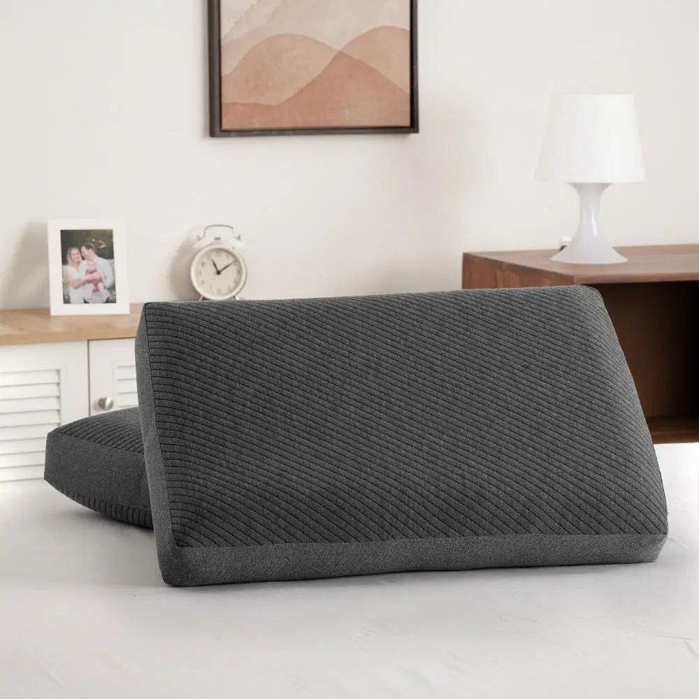 Memory Foam Sleeping Pillow Pack of 1 Geometric Luxury (Grey)