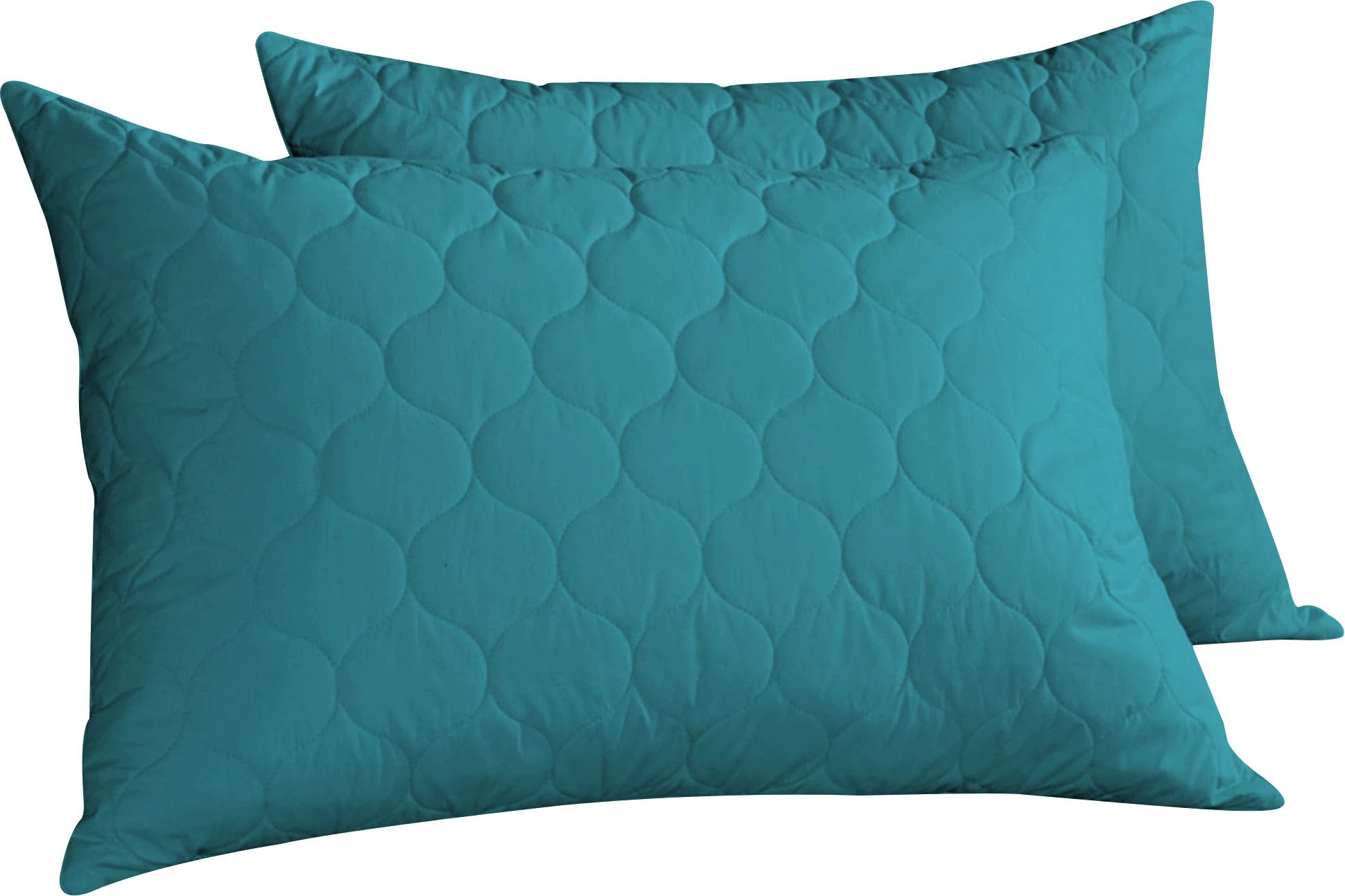 Microfibre Sleeping Pillow Pack of 2 Solid QUILTED (Blue)