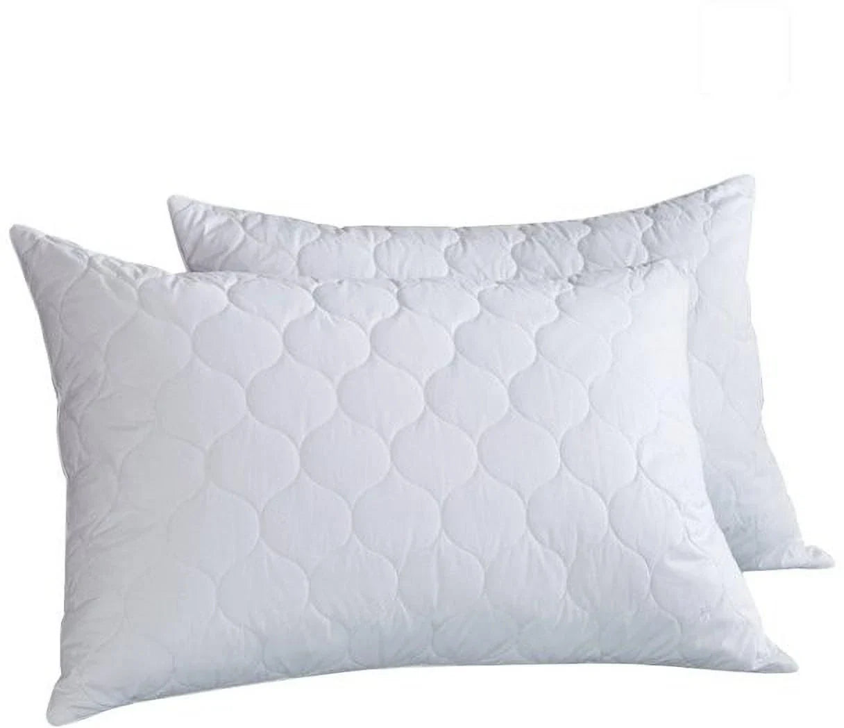 Microfibre Sleeping Pillow Pack of 2 Solid QUILTED (White)