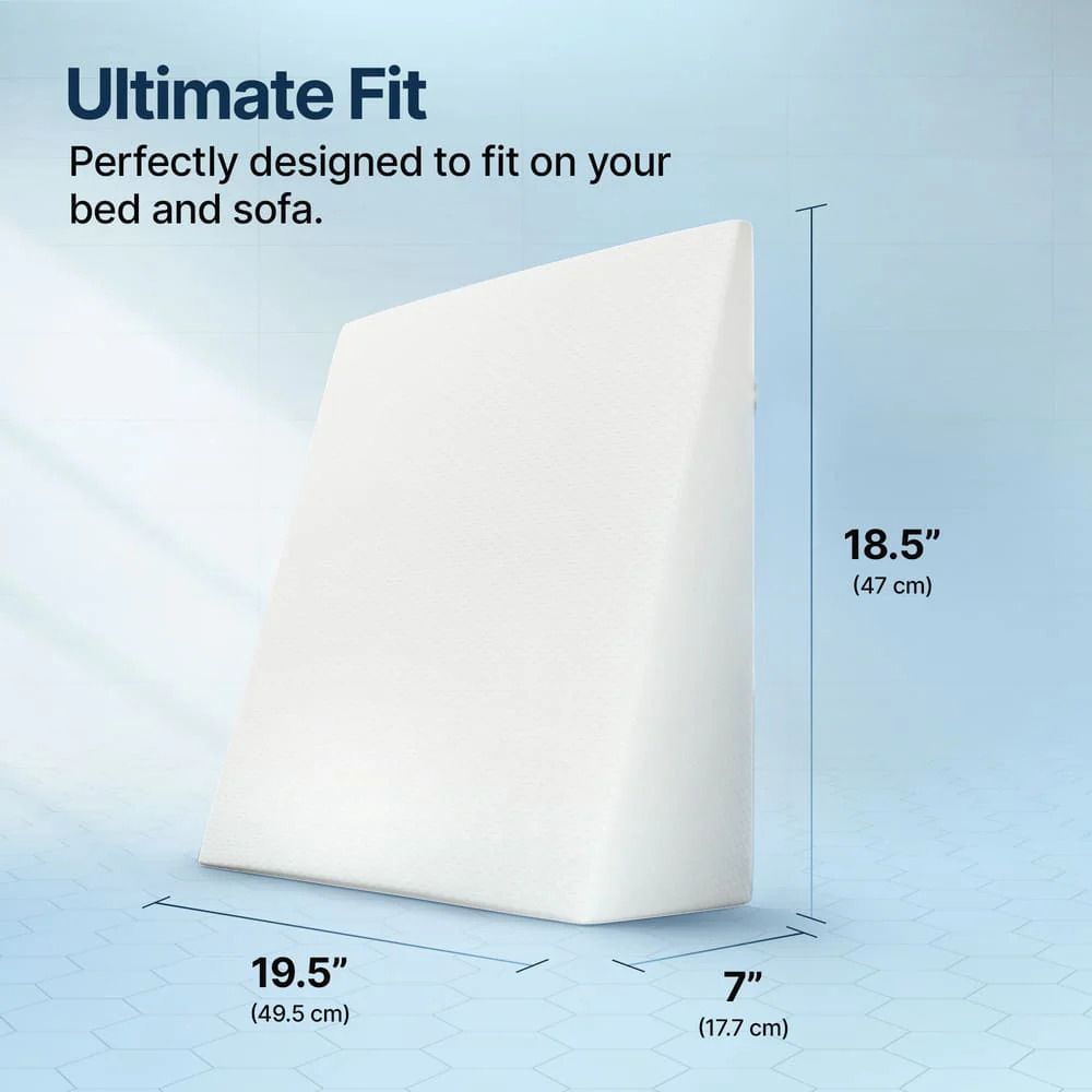 Memory Foam Orthopaedic Pillow Pack of 1 Geometric WEDGE (Off White)