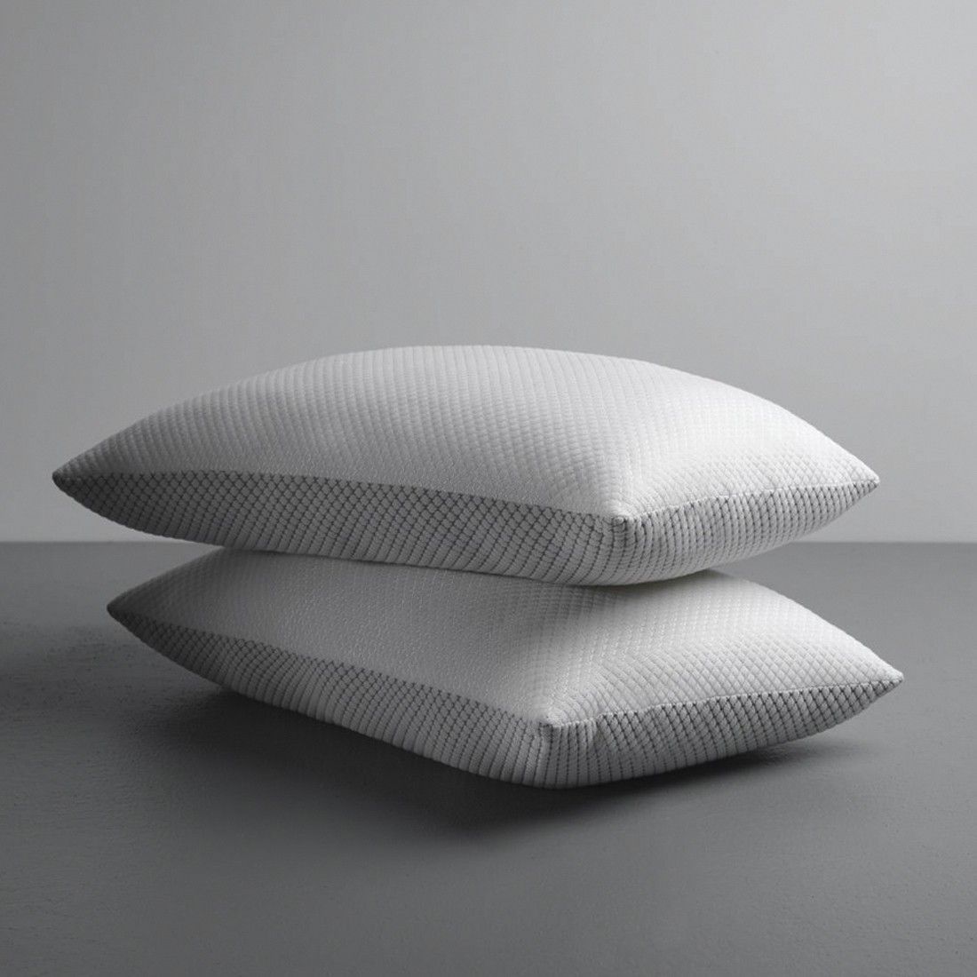 Microfibre Sleeping Pillow Pack of 2 Geometric LUXURY (Milky White)